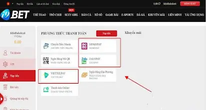 Nhà cái i9bet cung cấp đa dạng phương thức thanh toán
